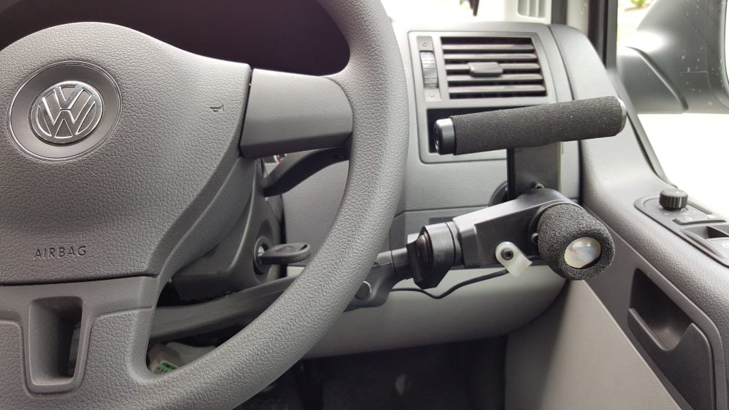 T-Radial Hand Control in Car